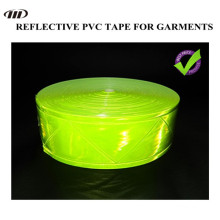 Ruban PVC réfléchissant, haute brillance, ruban jaune Fluorescent pour vêtement de sécurité